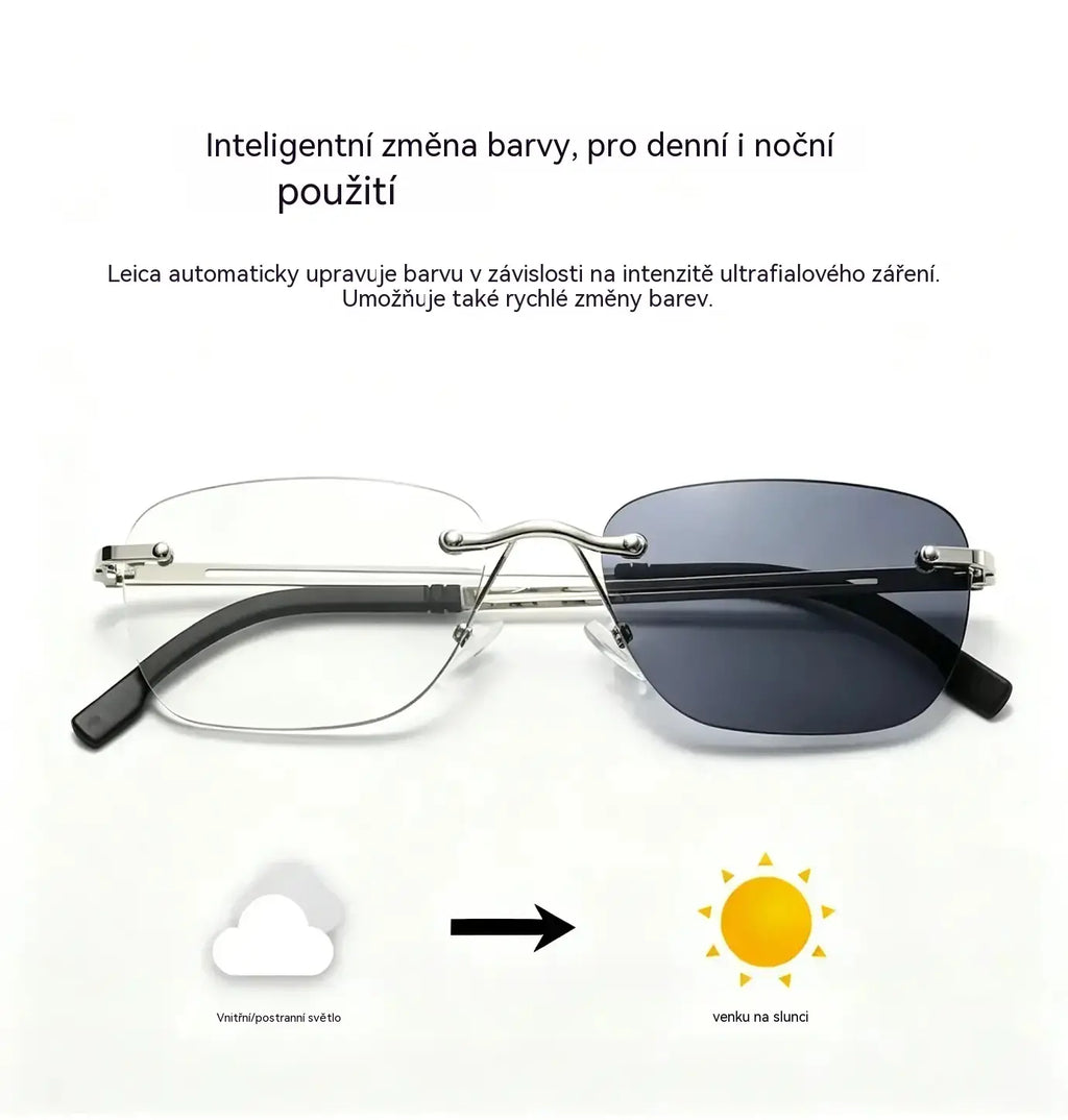 👓 Chytré fotochromatické brýle na čtení s automatickým zaostřováním – varifokální brýle pro seniory s ochranou proti modrému světlu