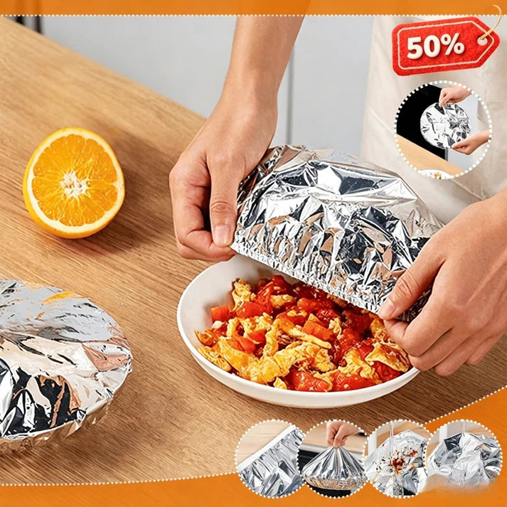 🔥50% SLEVA |【100 kusů】Izolační kryt z hliníkové fólie, potravinářský, tepelně izolační, na pokrmy, domácí kuchyně