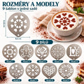 🔥9 kusů za pouhých 530 Kč🔥☕ Nerezová ocelová forma na kávové latte art