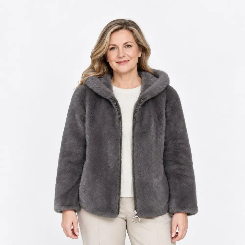 🔥50% SLEVA ✨【M–7XL】Dámská zimní zateplená bunda, silný oboustranný fleece, s kapucí, na zip